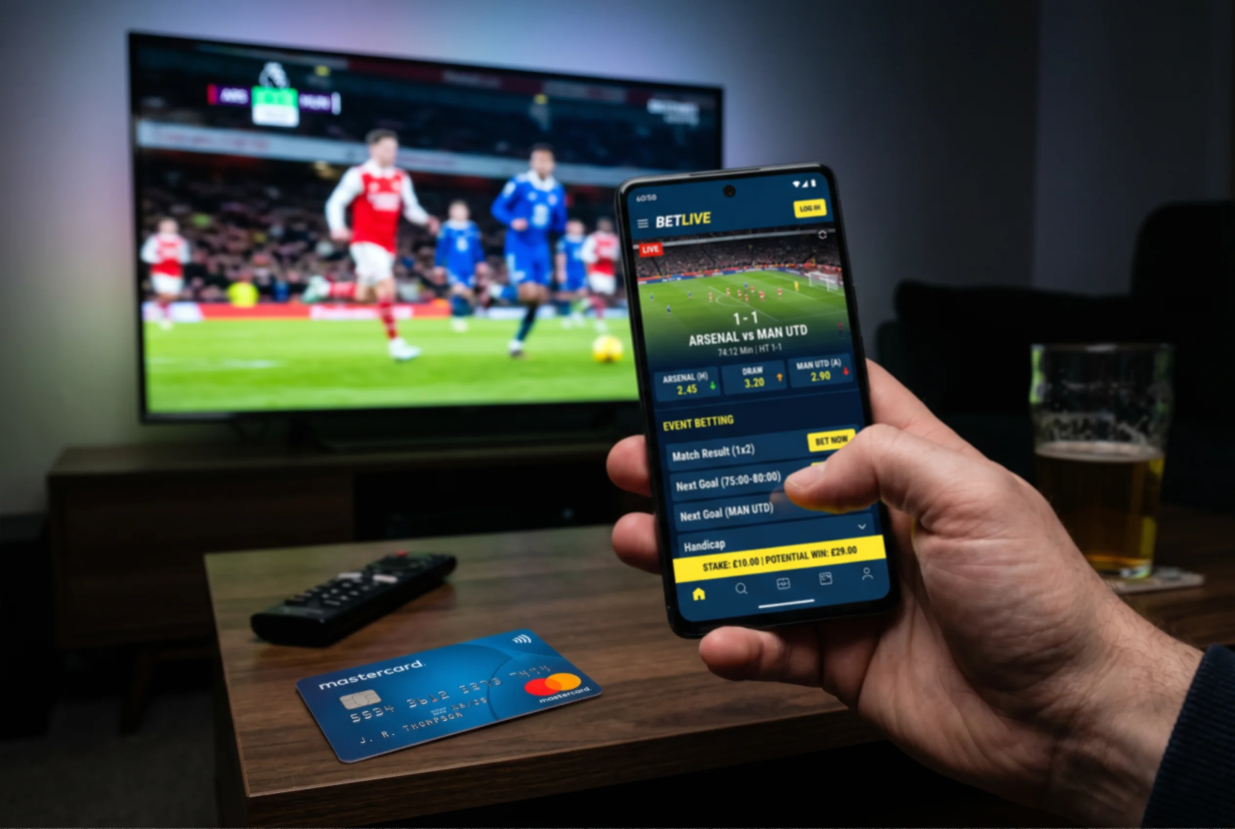 Vklad Mastercard kartou pro live sázení v reálném čase